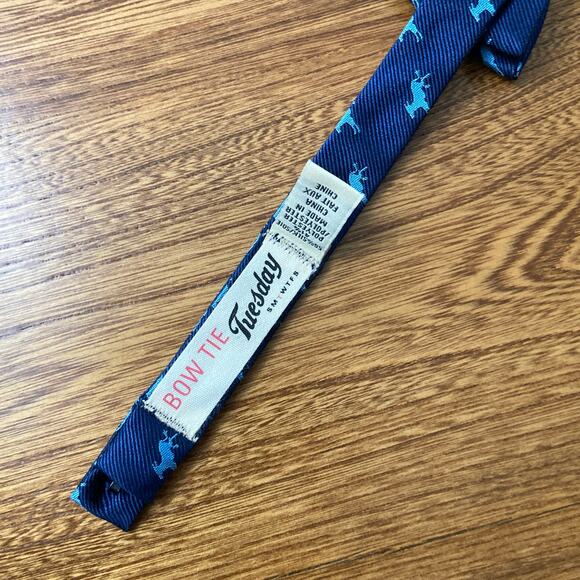 Bow Tie Tuesday Mens OS Blue Donkey Print Adjustable Bow Tie Statement Novelty - Picture 5 of 7